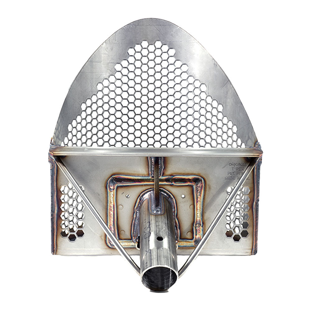 T-Rex 9.5" Wide Wet Stainless Steel Sand Scoop with 3/8” Holes