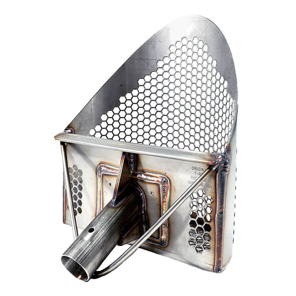 T-Rex 9.5" Wide Wet Stainless Steel Sand Scoop with 3/8” Holes