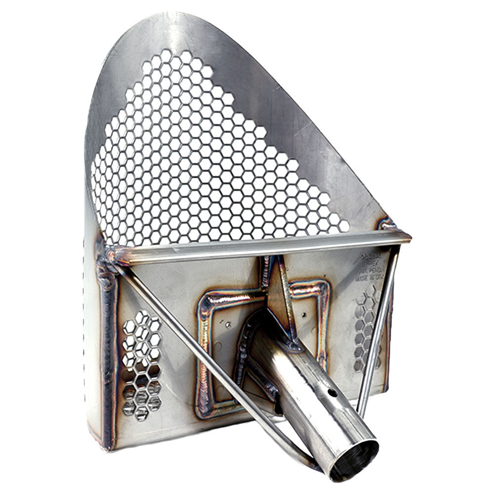T-Rex 9.5" Wide Wet Stainless Steel Sand Scoop with 3/8” Holes