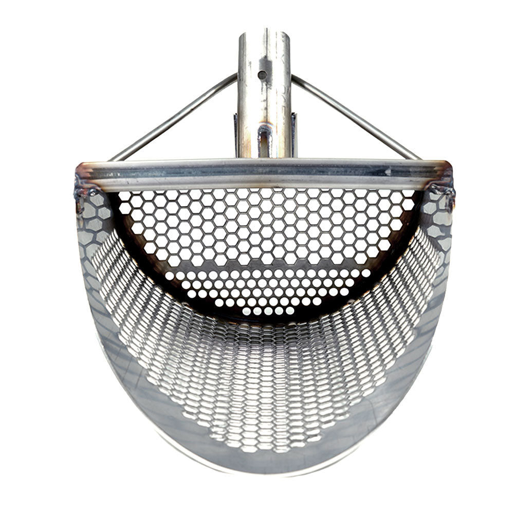 T-Rex 9.5" Wide Wet Stainless Steel Sand Scoop with 3/8” Holes