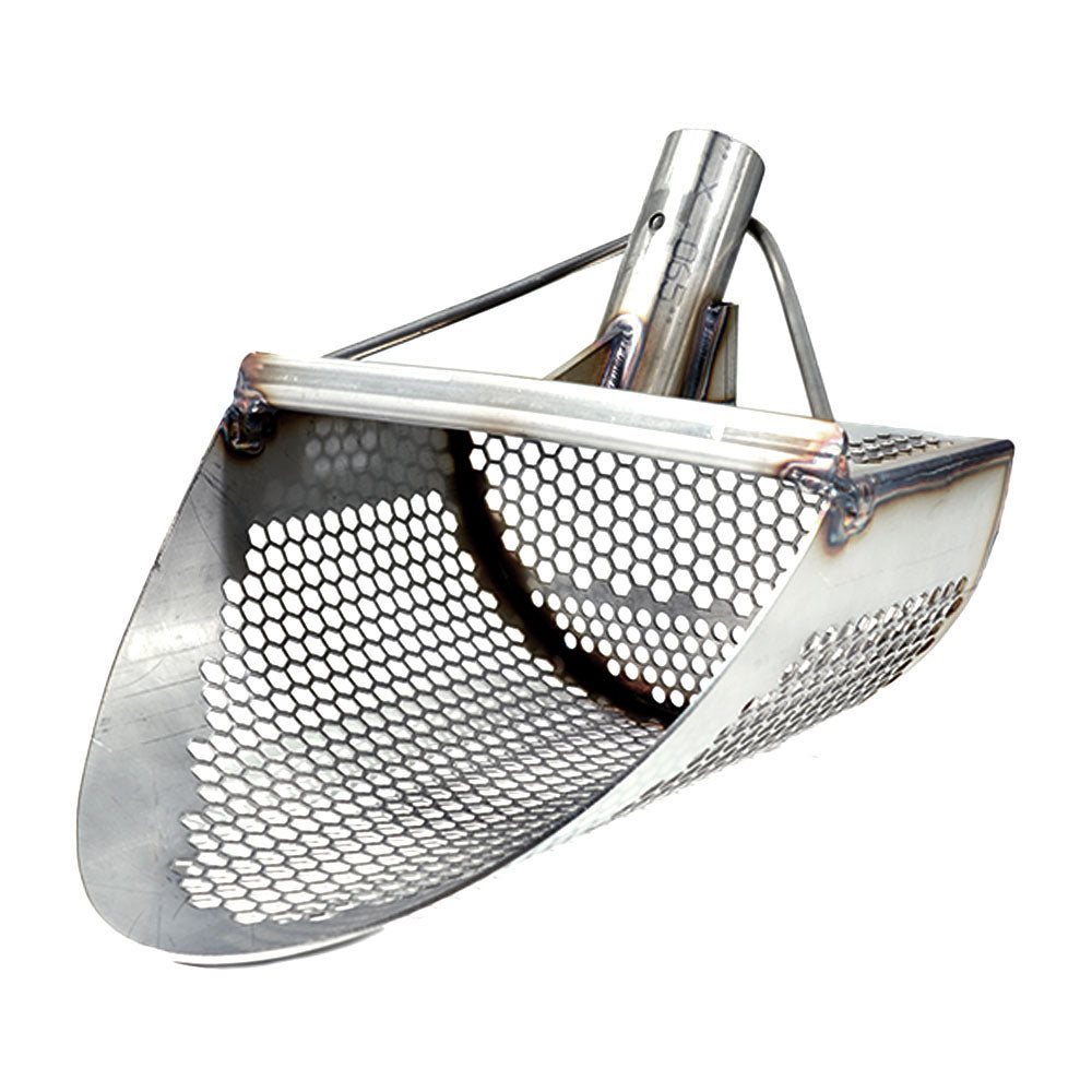 T-Rex 9.5" Wide Wet Stainless Steel Sand Scoop with 3/8” Holes