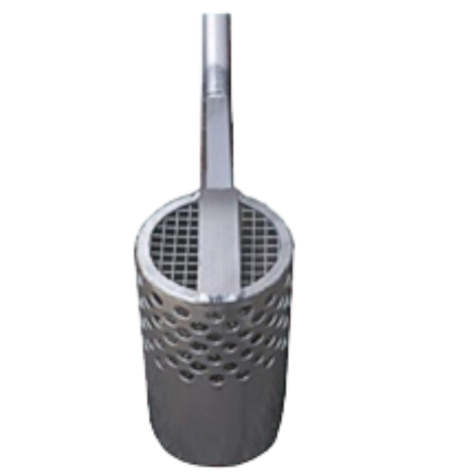RTG  Pro Aluminum Water Sand Scoop with Screened Bottom - 6" x11" Basket, 40" Handle